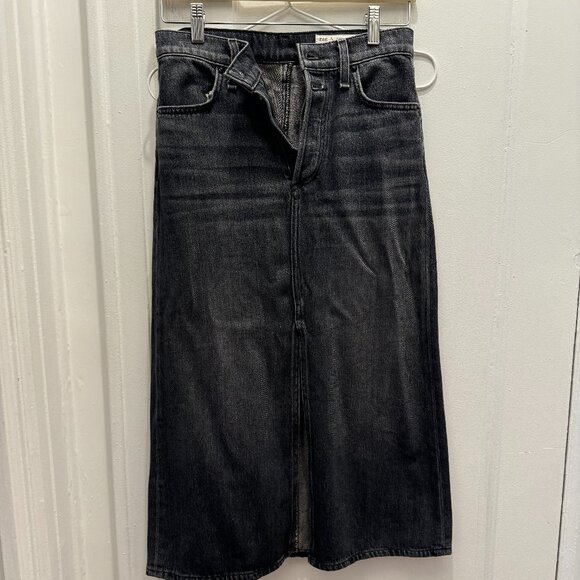 Rag & Bone Black Denim Skirt with Slip Size 25 - Picture 1 of 3